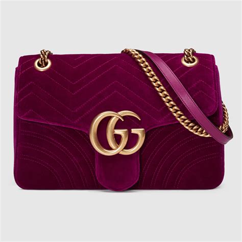 pink velvet gucci purse|gucci marmont velvet handbag.